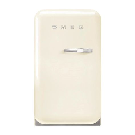 Smeg 50s Retro Mini Bar Fridge Cream FAB5LCR5 - FS260 - Buy Online at Nisbets Mini Smeg Fridge, Smeg Mini Fridge, Smeg Range, Mini Bar Fridge, Retro Mini Fridge, Smeg Fridge, Bar Fridge, Colorful Room, Retro Fridge