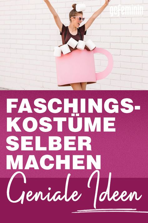 Faschingskostüme selber machen - mit unseren Anleitungen ist das kein Problem. Die besten DIY-Karnevalskostüme für Frauen Diy Karneval, Karneval Diy, Diy Carnival, Carnaval Costume, Diy Costumes Women, School Carnival, Diy Kostüm, How To Lean Out, Last Minute Costumes