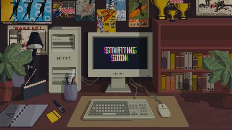 Stream Waiting Screen, Game Starting Screen, Starting Screen Twitch, Retro Stream Overlay, Stream Starting Soon Aesthetic, Stream Overlay Aesthetic, Game Start Screen Design, Starting Stream Soon, Stream Is Starting Soon