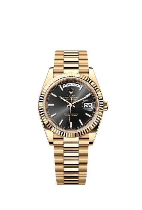 Rolex Day-Date 40 watch: 18 kt yellow gold - m228238-0067 Rolex Bracelet, Human Eye, Gold Alloys, Rolex Day Date, Oyster Perpetual, Light Reflection, Rolex Watches, Precious Metals, Rolex