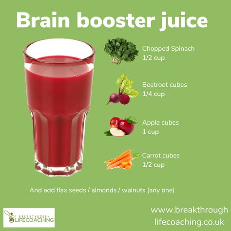 Many people are looking for simple ways to boost their focus, memory, and productivity. That’s why nootropics, or “smart drugs,” are growing rapidly in popularity. Nootropics are a class of natural or synthetic compounds that may improve your brain function. While hundreds of nootropic supplements are available, several beverages contain natural nootropic compounds. What’s more, other drinks boast ingredients, such as antioxidants or probiotics, that may support your brain function. Zero Calorie Foods List, Juices For Energy, Blender Recipes Smoothies, Healthy Food Chart, Fresh Juice Recipes, Zero Calorie Foods, Healthy Juicer Recipes, Healthy Juice Drinks, Healthy Food Menu