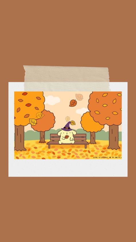 Orange Polaroid, Pompompurin Wallpaper, Aesthetic Hello Kitty, Polaroid Aesthetic, Sanrio Pompompurin, Wallpaper Fall, Halloween Background, Background Simple, Fall Background