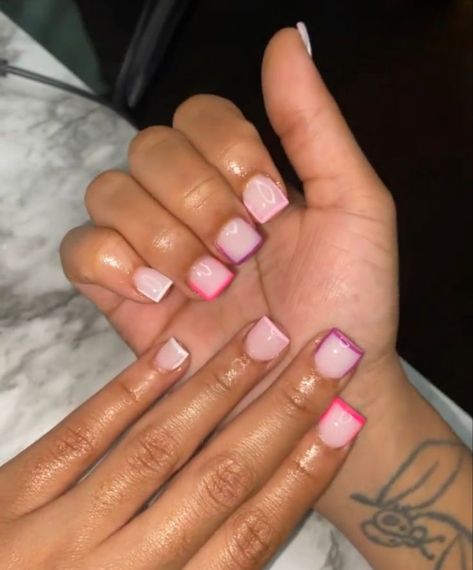 Simple Short Sets Nails, Cute Acrylic Overlay Nails, Very Short Acrylic Nails, Acrylic Overlay Nails Short, Short Short Nails, Overlay Nails, Acrylic Toe Nails, Diy Acrylic Nails, Drip Nails