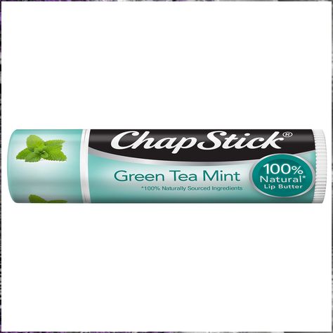 ChapStick 100% Natural Lip Butter (Green Tea Mint, 0.15 Ounce) Flavored Lip Balm Tube, 8-Hour Moisture Natural Chapstick, Chapstick Lip Balm, Lip Balm Gift, Avocado Butter, Lip Balm Tubes, Raspberry Seed Oil, Flavored Lip Balm, Natural Lip Balm, Lip Butter