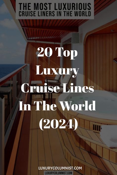 There are cruise lines, and then there are cruise lines. The top luxury cruise lines involve more than just a boat trip. These are services designed to create unique experiences, with an eye to personal American Cruise Lines, Silversea Cruises, Best Cruise Lines, Luxury Cruise Ship, World Cruise, Ocean Cruise, Cruise Lines, Boat Trip, Best Cruise