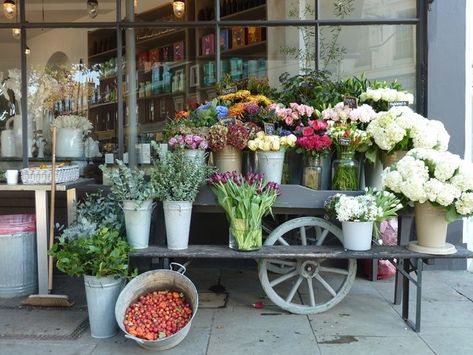 Flower Cart on Pinterest | Flower Shops, Florists and Flower Market French Florist, Flower Shop Display, Garden Center Displays, Flower Shop Interiors, Ben Pentreath, Flower Truck, French Flowers, Flower Cart, Florist Shop