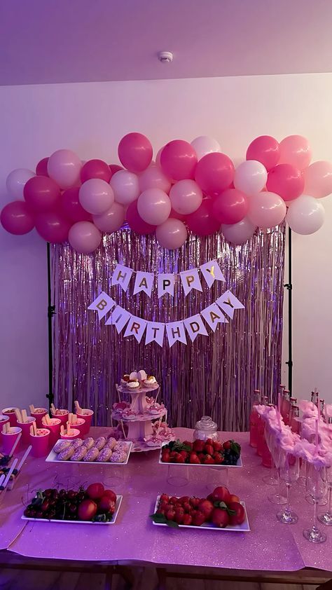 Place To Go For Your Birthday, 13 Birthday Food Ideas, Ideas For 14th Birthday Party, 12 Shades Of Pink Party, All Pink Birthday Party Ideas, House Party Birthday Ideas, 13 Birthday Decoration Ideas Girl, Birthday Party Theme Ideas For Teenagers, Birthday Party Ideas For Teenagers 13