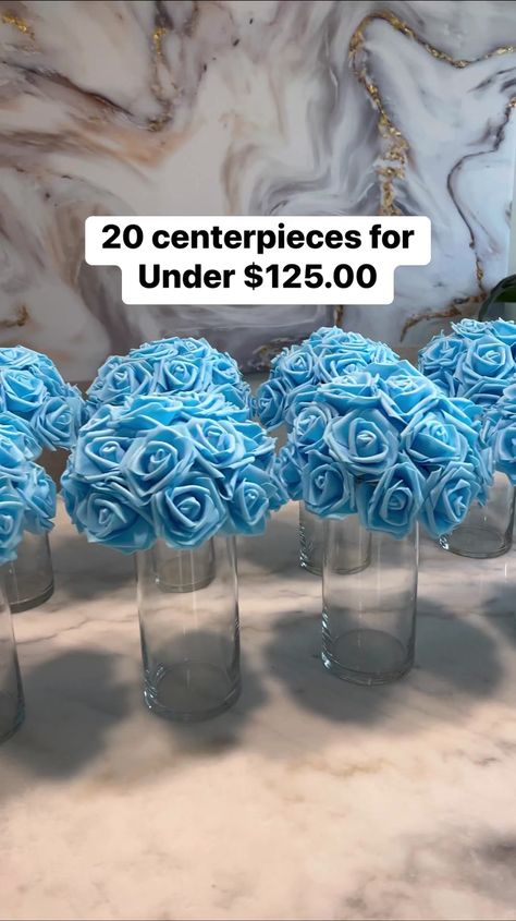 Budget friendly diy centerpieces. 20 centerpieces for under $125.00 check my profile bio to find the items I used to make these centerpieces. #diyprojects #diycrafts #dollartreecrafts #diycenterpieces #diypartydecor #BudgetFriendly #budgetfriendlydecor #partydecorations #quinceanera #centrodemesa | Evelyn Molina | Evelyn Molina · Original audio Sweet 15 On A Budget, Quinceañera Centerpieces Ideas Diy, Quinceanera On A Budget, Diy Quinceanera Centerpieces, Homemade Centerpieces, Quinceanera Centerpieces, Budget Friendly Diy, Budget Friendly Decor, Diy Centerpieces