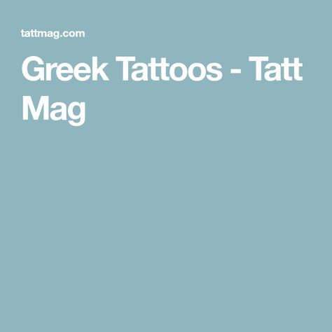 Greek Tattoos - Tatt Mag Greek Symbol Tattoo, Greek Symbol, Greek Mythology Tattoos, Symbol Tattoo, Myths And Legends, Mythology Tattoos, Greek Tattoos, The Odyssey, Greek Myths