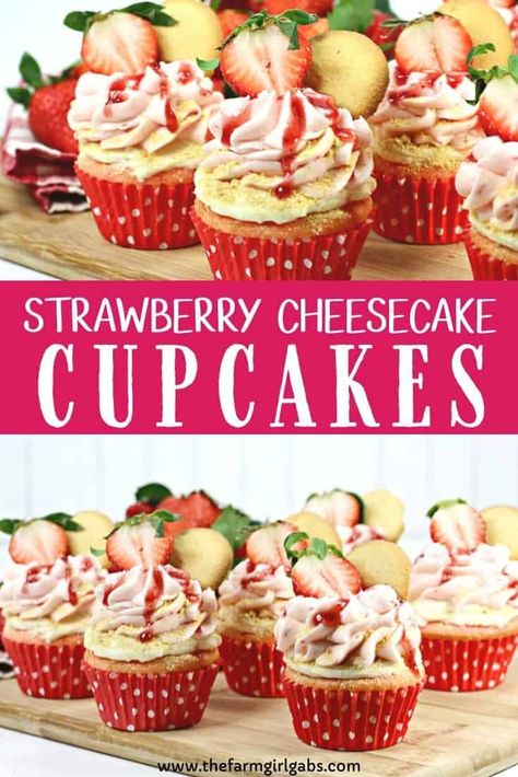 Banana Cream Cheese Cupcakes, Cupcake Sampler Ideas, Sprinkles Cupcakes Copycat, Yummy Cupcake Recipes, Cupcake Food Truck, Unique Cupcake Recipes, Best Strawberry Cheesecake, Cupcakes Summer, Stuffed Cupcakes