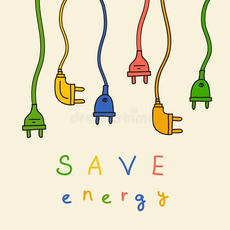 Illustration about Abstract Electric plug in color doodle texture for poster or background. Illustration of green, socket, power - 44387819 Save Electricity Illustration, Electric Energy Art, Electric Energy Illustration, How To Save Electricity Poster, Saving Energy Poster, How To Save Electricity, Hemat Energi Poster, Energy Consumption Illustration, Saving Electricity Poster