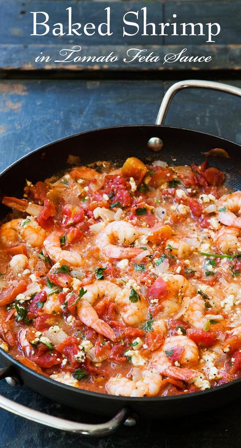 Shrimp Recipes Baked, One Pot Shrimp, Feta Sauce, Seafood Linguine, Baked Shrimp Recipes, Feta Cheese Recipes, Feta Pasta, Baked Shrimp, Fine Cooking