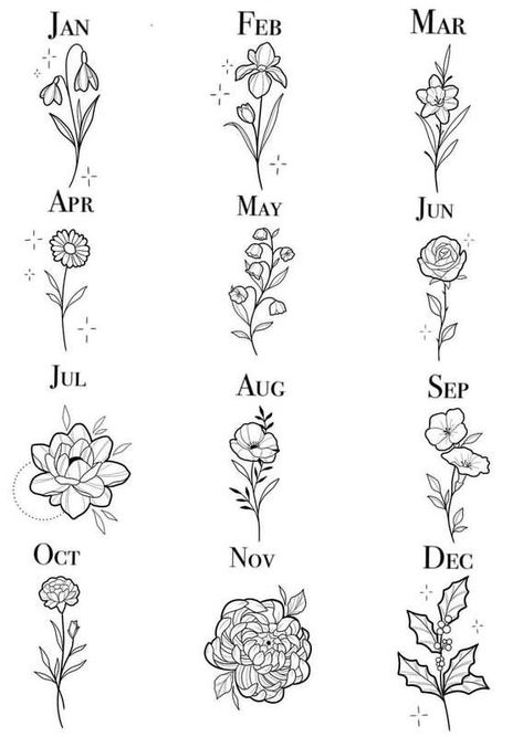 Tattoo Ideas September Flower, September Flash Tattoo, Birthflower October Tattoo, Birthflower September Tattoo, September Flower Tattoo, Marigold Tattoo, Unique Wrist Tattoos, October Birth Flowers, September Birth Flower