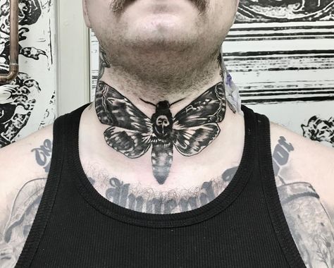 #prague #tattoo #praha #tetovani #tetovanipraha #moth #mothtattoo #necktattoo #blackandgreytattoo Moth Tattoo Neck, Moth Neck Tattoo, Prague Tattoo, Tattoo Neck, Moth Tattoo, Neck Tattoo, Black And Grey Tattoos, Prague, Moth