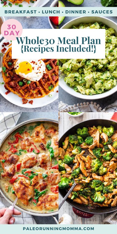 If you’re doing the January Whole30, you can use this Whole30 meal plan to get you through since I’ve included all meals, side dishes and recommendations for sauces – both store bought and homemade. These are the BEST healthy breakfast, lunch and dinner recipes! Include paleo friendly meals in your life this year, you can use this plan as a guide to find some tried and true recipes that your whole family will love. Healthy Breakfast Lunch And Dinner, January Whole30, Whole30 Meal Plan, Paleo Baking Recipes, Best Healthy Breakfast, Meal Plan Recipes, Leftover Breakfast, Whole30 Breakfast, Lunch And Dinner Recipes