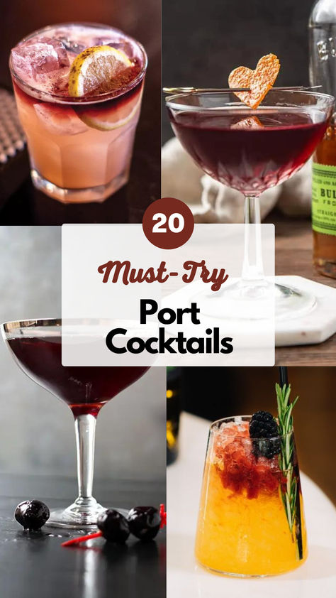 Port Cocktails Port Cocktails Recipe, Taylor Port Wine Recipes, Port Drink, Taylor Port Mixed Drinks, Port Wine Cocktail, Taylor Port Wine, Port Cocktails, Taylor Port, Wine Mixed Drinks