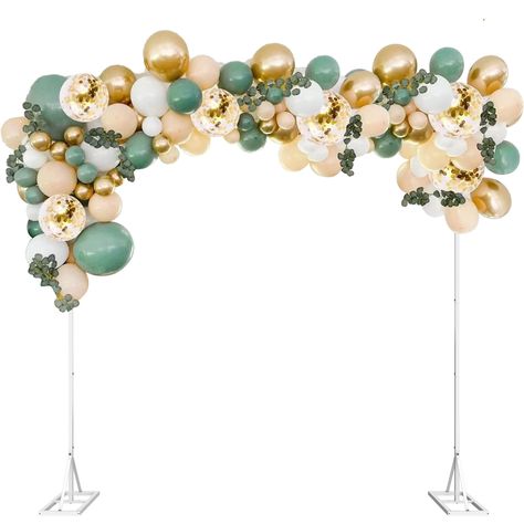 PRICES MAY VARY. 💏Square Wedding Arch: This square metal wedding arch backdrop stand will be perfect for decorating your wedding. Classic square shape and decorated with flowers, balloons, greenery, garlands, tulle swags, or vines to make this special day be more unforgettable. 💏Easy to Use: Compared with traditional arches, PINPON metal wedding arch is easy to set up, just tighten the screws to connect the each bars, the detailed installation steps included. The backdrop stand also allows to Balloon Garland Stand, Simple Balloon Arch, Balloon Arch Stand, Arch Backdrop Stand, Flowers Balloons, Christmas Arch, Metal Wedding Arch, Metal Wedding, Wedding Arches