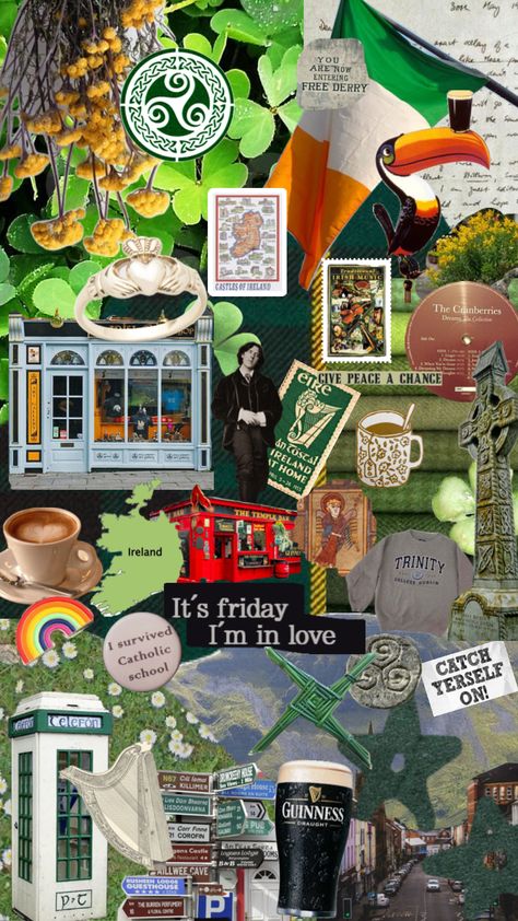 Ireland Irish Phone Wallpaper, Ireland Wallpaper Iphone, Ireland Moodboard, Ireland Wallpaper, Irish Aesthetic, Red Folder, Irish Summer, Ireland Aesthetic, St Patricks Day Wallpaper