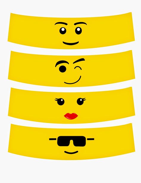 Lego Party Printables, Lego Classroom Theme, Lego Faces, Festa Power Rangers, Lego Printables, Play Doh Fun, Lego Stickers, Lego Themed Party, Lego Head