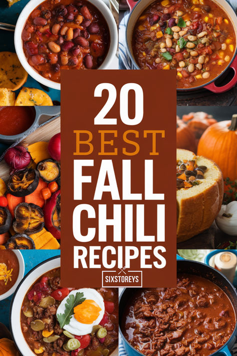 20 Best Fall Chili Recipes Unusual Chili Recipes, What Goes With Chili, Autumn Chili, Best Chili Recipe Award Winning, Fall Chili Recipes, Unique Chili Recipe, Unique Chili Recipes, Fall Chili, Winning Chili Recipes