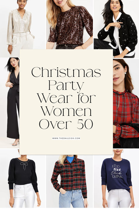 Christmas Dress Over 50, Christmas Party Dress For Over 50, Christmas Tops For Women Classy, Christmas Outfit For Women Over 50, Daytime Christmas Party Outfit, Semi Casual Christmas Party Outfit, Christmas Outfits For Women Parties, What To Wear To Christmas Party, Christmas Work Dinner Outfit