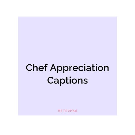 If you're looking for some great chef captions and quotes to use on your Instagram, you've come to the right place. Get inspired with these ideas and get ready to post! See all quotes and captions on https://metromag.com/chef-captions/ Quotes For Instagram, All Quotes, Instagram Captions, Get Ready, Get Inspired, Chef, Quotes, Instagram