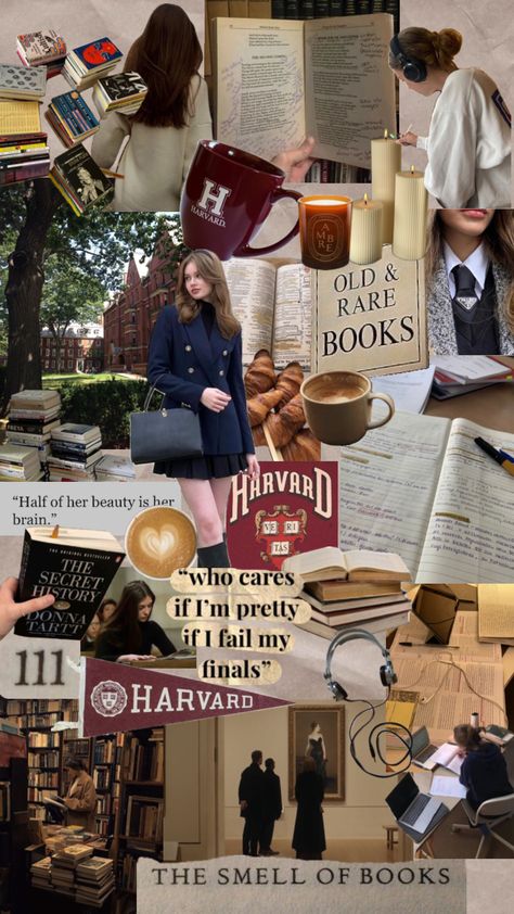 #academia #schoolaesthetic #harvard #ivyleague #oldmoney #reading #moodboard #goals Harvard Uni, University Inspiration, Harvard Yale, Law School Life, Harvard Students, College Vision Board, Law School Inspiration, Harvard College, College Motivation