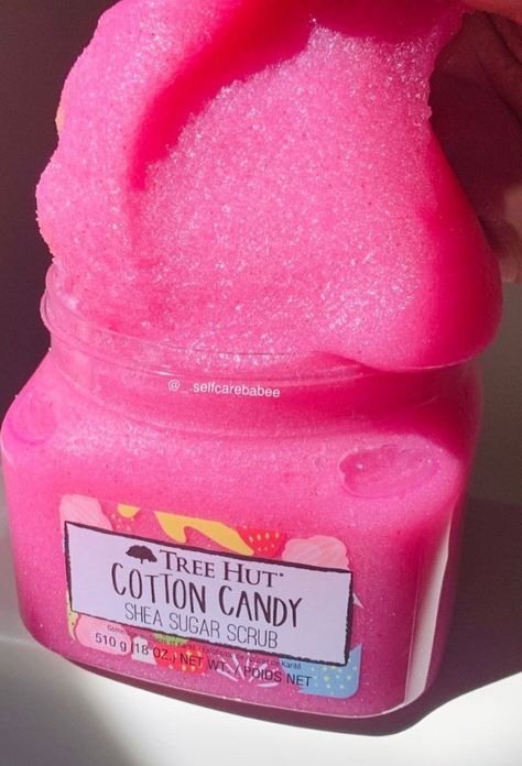 How To Smell Like Cotton Candy, Cotton Candy Scrub, Tree Hut Cotton Candy, Diy Body Scrub Recipes, Shea Sugar Scrub, Body Scrub Recipe, Sephora Skin Care, Diy Body Scrub, Shower Skin Care