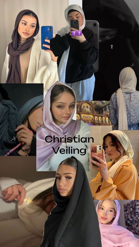 Christian Outfits Modesty, Christian Veiling, Christian Girl Outfits, Christian Veils, Modest Fashion Christian, Modest Christian Clothing, Christian Modesty, Catholic Veil, Catholic Women