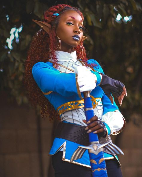 Black Zelda, Loz Link, Zelda Costume, Black Cosplayers, Legend Of Zelda Costume, Styled Outfits, Zelda Cosplay, Epic Cosplay, Legend Of Zelda Breath