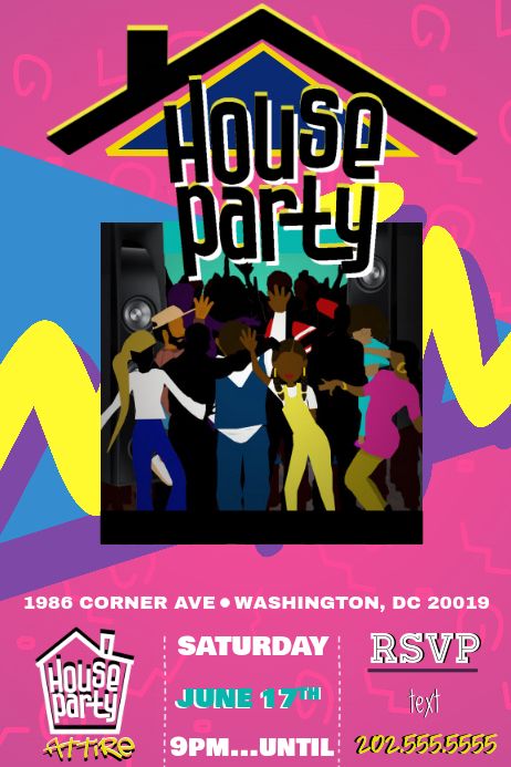 House Party Wallpaper, House Party Graphic Design, House Party Invitation Template, House Party Flyer Background, House Party Themed Party, House Party Background, House Party Flyer Design, House Party Poster, House Party Movie