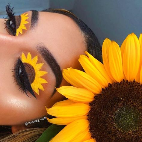 Evening Eye Makeup, Yellow Makeup, Face Art Makeup, Eye Makeup Designs, Colorful Eye Makeup, Makeup Eye Looks, Creative Eye Makeup, Crazy Makeup, Creative Makeup Looks