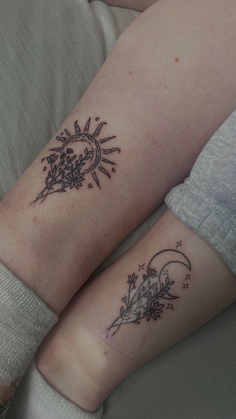 Moon Daughter Tattoo, Cute Mom And Daughter Tattoos Matching, Cool Mom And Daughter Tattoos, Matching Tattoos Mom Daughter, Matching Tattoos For Daughter And Mom, Small Matching Tattoos Mom And Daughter Butterfly, Mothers Daughter Tattoo, Mum Daughter Tattoo Matching, Mom And Daughter Tattoos Meaningful