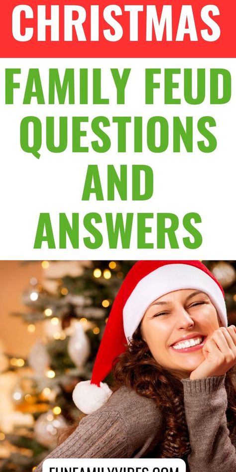 Are you ready to challenge your family's holiday trivia skills in the ultimate Christmas Family Feud game? Check out these fun and festive questions and answers that will have everyone laughing and competing for victory! Family Fued Game Questions Holiday Parties, Family Fued Christmas Questions, Family Fued Christmas Game, Christmas Family Fued Game, Christmas Feud Game, Games At Christmas Party Families, Holiday Family Feud Questions, Family Game Challenges, Christmas Game Questions