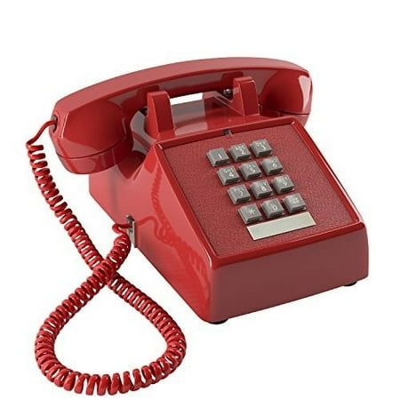 The Home Intuition Single Line Corded Desk Phone is the perfect telephone for basic use. Also great to have as a backup for unexpected power outages. Works with just a phone line no power needed. Color: Red. Corded Phones, Wall Phone, Phone Cords, Retro Phone, Vintage Phones, Vintage Telephone, Old Phone, Single Line, Desk Phone