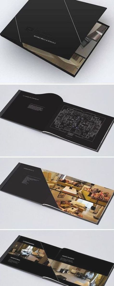 Luxury Real Estate Brochure, Dark Layout, Interior Brochures, Architecture Brochures, Real Estate Brochure, Property Brochures, Brochure Design Creative, Brochure Design Layout, Real Estate Marketing Design