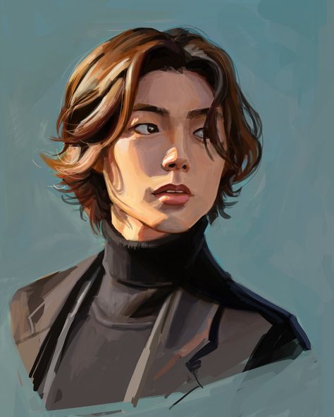 digital painting, Pegah Arabi on ArtStation at https://www.artstation.com/artwork/zAdBvD Portrait Procreate, Photo Arts, Digital Painting Portrait, Park Bo Gum, Digital Art Beginner, Digital Portrait Art, Dishonored, Creative Pictures, Bo Gum