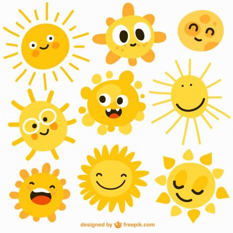 Sun Cute Illustration, Sun Drawing, Arte Doodle, Cartoon Sun, Sun Painting, Sun Illustration, Cute Sun, Sun Art, Fun Illustration