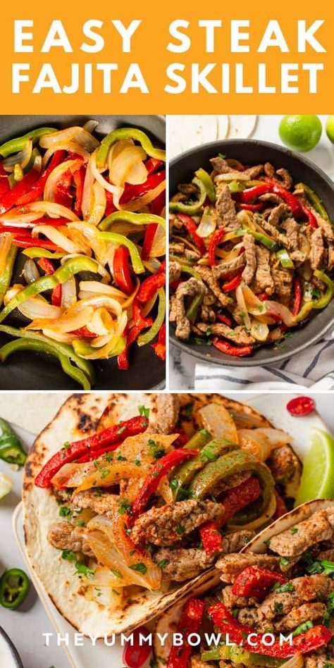 Enjoy this quick and easy steak fajitas recipe with tender strips of beef, charred peppers, and onions, all wrapped in a warm tortilla. Charred Peppers, Best Steak Fajitas, Easy Fajita Recipe, Mexican Food Recipes Beef, Beef Fajita Recipe, Steak Fajitas Recipe, Beef Recipes Easy Dinners, Easy Steak Fajitas, Fajita Mix