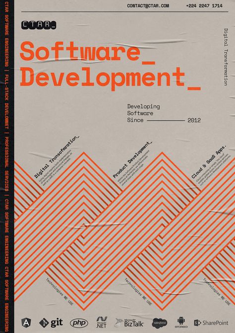 #poster #design #software #development Development Poster Design, Software Poster, Responsive Web Design Wireframe, Advertising Inspiration, Free Graphic Design Software, Boutique Branding, Brutalism Architecture, Educational Software, Doodle Design