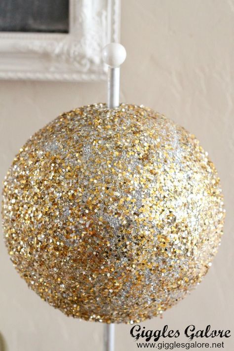 New Years Eve Ball Drop, Backyard Bonfire Party, Diy Nye, New Years Eve Ball, New Years Ball, Bonfire Party, Summer Birthday Party, Porch Railing, Glitter Decor