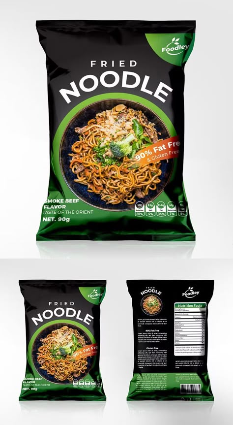 Noodle Packaging Template AI, EPS Noodle Packaging, Frozen Food Packaging, Chip Packaging, Food Logo Design Inspiration, Creative Typography Design, Barbershop Design, Packaging Template Design, Drinks Packaging Design, Professional Packaging