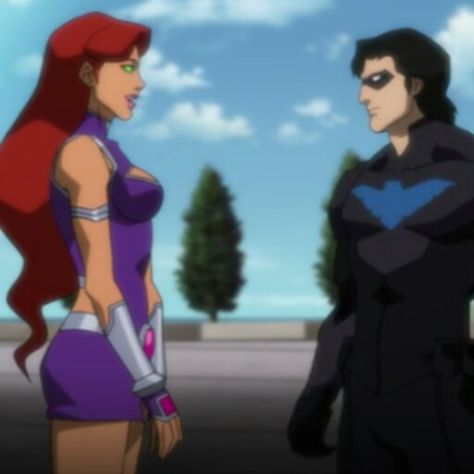 Starfire And Nightwing, Nightwing And Starfire, Original Teen Titans, Teen Titans Fanart, I'm Batman, My Shadow, Teen Titan, Disney Characters Videos, Batman Funny