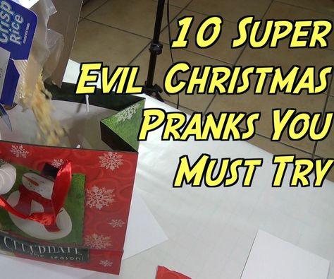 10 Christmas Gift Pranks You Can Do on Family and Friends!: Although Christmas is a time to spend with family, a time to be happy and full of joy, sometimes is nice to pull a prank here and there especially since not many will be expecting them.In this instructable I'm going to show you 10 simple pranks an... Prank Gifts For Christmas, Gift Pranks, Christmas Gift Pranks, Evil Christmas, Prank Box, Christmas Pranks, Time To Be Happy, Easy Pranks, Pranks For Kids