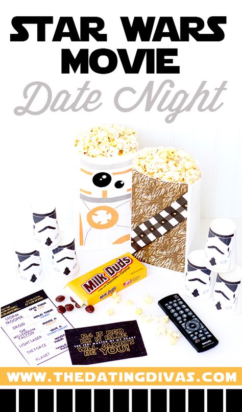 Star Wars Movie Date Night - The Dating Divas Star Wars Printables, Date Night Ideas For Married Couples, Romantic Diy, Movie Date, Creative Dates, Home Movie, Night Date, Cute Date Ideas, Star Wars Men