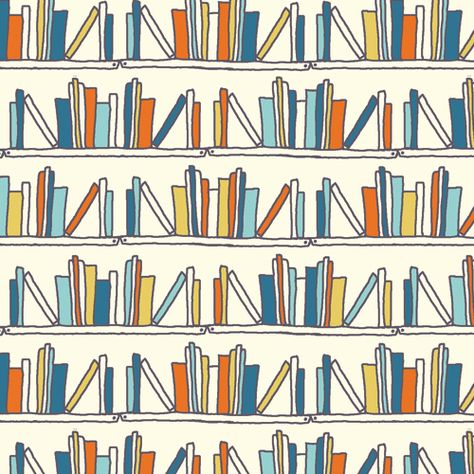 Book fabric! Bookshelf Pattern, Strip Quilts, Kids Fabric, Patchwork Fabric, Buy Fabric, Organic Fabrics, The Library, Fabric Shop, Fabric Swatches