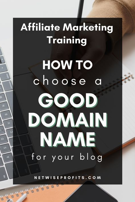 Choosing a domain name for your website is one of the most important steps when starting your affiliate marketing buisiness. Your domain name can attract people. And if done incorrectly, can turn people away from your site. So, here's some tips on how to choose a good domain name for your blog. Affiliate Marketing Business Names, Marketing Business Names, Attract People, Affiliate Marketing Training, Blog Names, Affiliate Marketing Business, Marketing Training, Affiliate Marketer, Do It Right