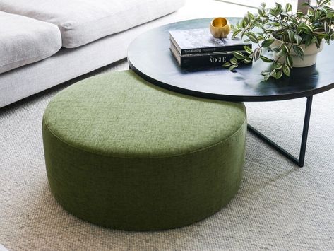 Ottoman - Zenn Design Ottoman Coffee Table Decor, Coffee Table Ottoman, Table Ottoman, Ottoman Coffee, Ottoman Design, Ottoman Set, Round Ottoman, Ottoman Coffee Table, Furniture Trends