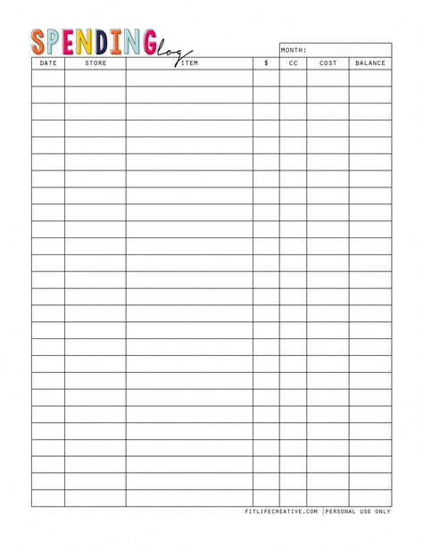 #LifetimeFitnessWillClayton #FitnessPlanner Happy Planner Free Printable, Spending Log, Happy Planner Printables, Diary Template, Happy Planner Cover, Spending Tracker, Budget Sheets, Home Management Binder, Sheet Template