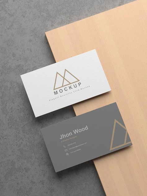 Free Elegant Business Card Mockup PSD Modern Business Card Design Unique, Visit Card Mockup, Name Card Mockup, Business Card Mockup Free Psd, Professional Business Card Design Modern, Visiting Card Mockup, Card Mockup Free, Business Mockup, Business Cards Ideas